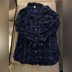 Women’s Gap Medium Dark Blue/Navy Button Down Collar Long Sleeve Shirt